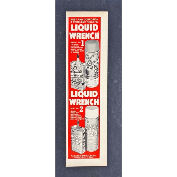 Liquid Wrench Rust & Corrosion Penetrating Solvent Vintage Print Ad 1975 - Picture 2 of 2